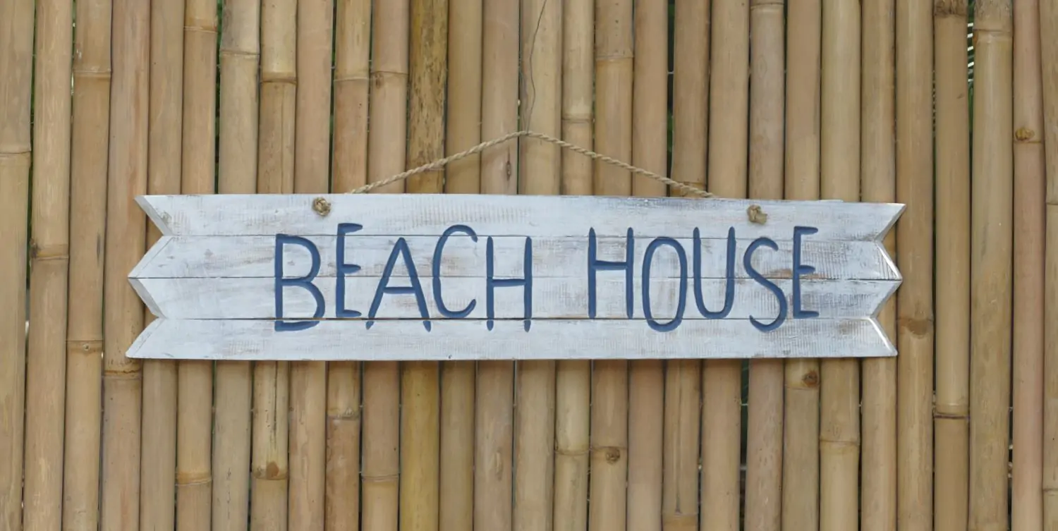  Product image 1 of the product “Beach House  wooden sign to hang, shabby style, 100 cm Length ”